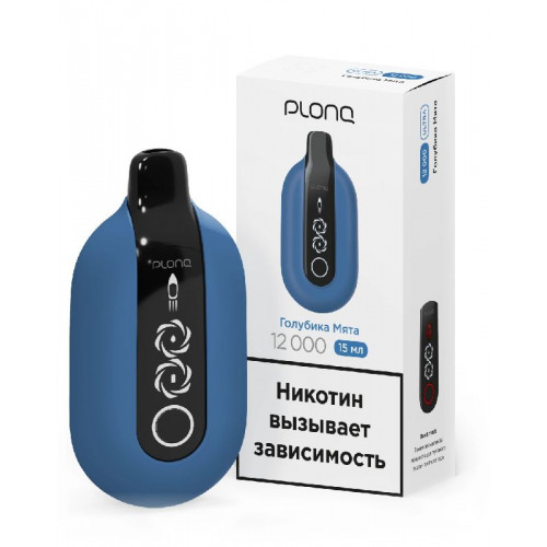 Электронная сигарета PLONQ ULTRA 12000 затяжек Голубика Мята